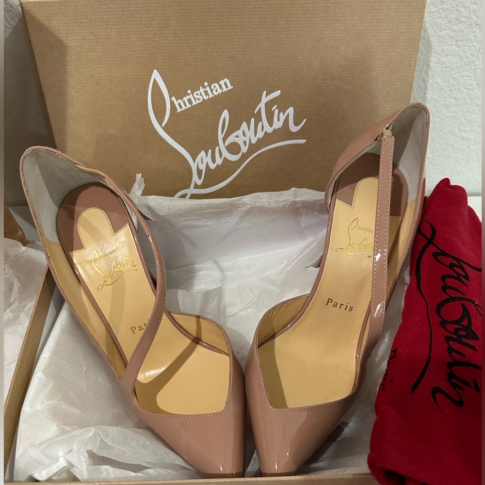 christian louboutin jumping 100 patent nude
